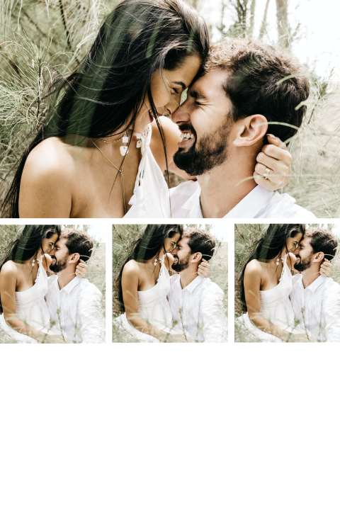 Hochzeit Dankeskarte mit 4 Fotos
