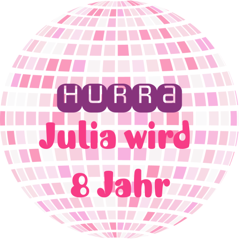 Einladung zum Kindergeburtstag mit funkelnder Diskokugel