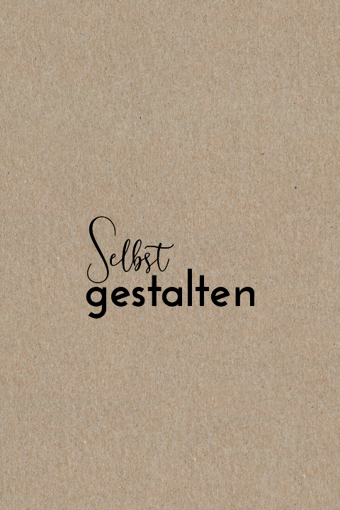 Echtes Kraftpapier Danksagungskarte zum Geburtstag einfach Hochformat