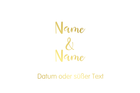 Alle seiten Foliendruck - Hochzeitskarte Einfach Querformat