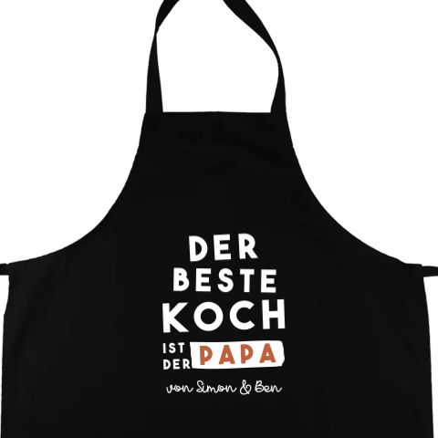 Personalisierte Kochschürze zum Vatertag "Bester Koch" 