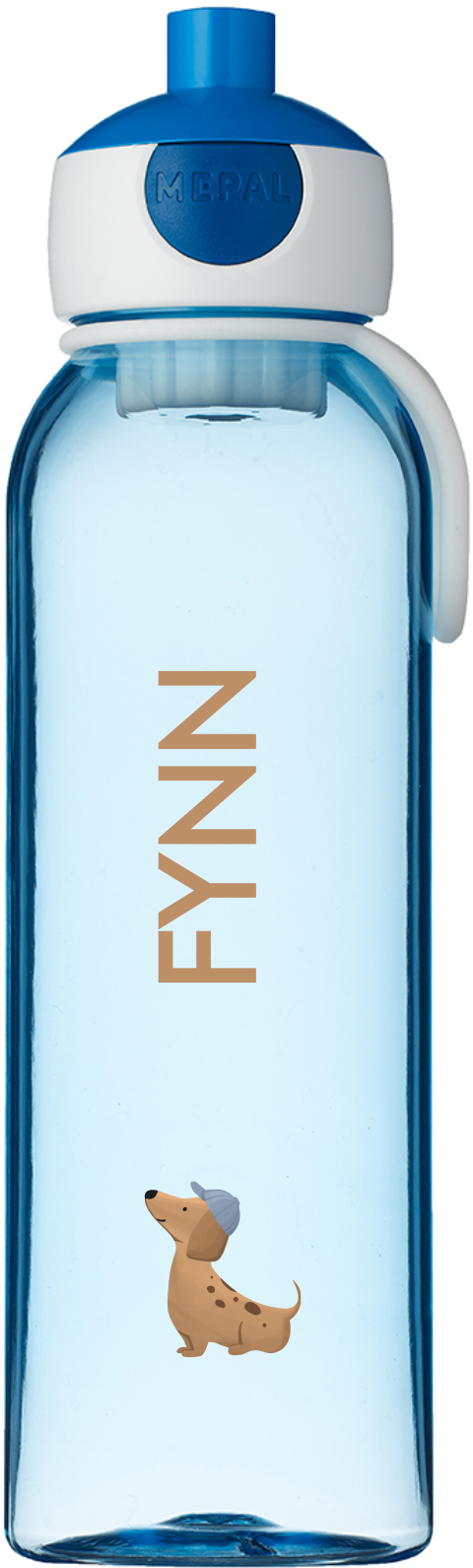 Niedliche Mepal Flasche mit Namen und Dackel