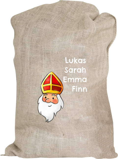 Nikolaussack groß mit Nikolausgesicht