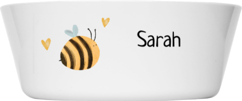Personalisierbare Müslischale für Kinder mit Bienen Motiv