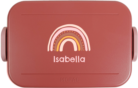 Mepal To Go Brotdose mit Namen und Regenbogen