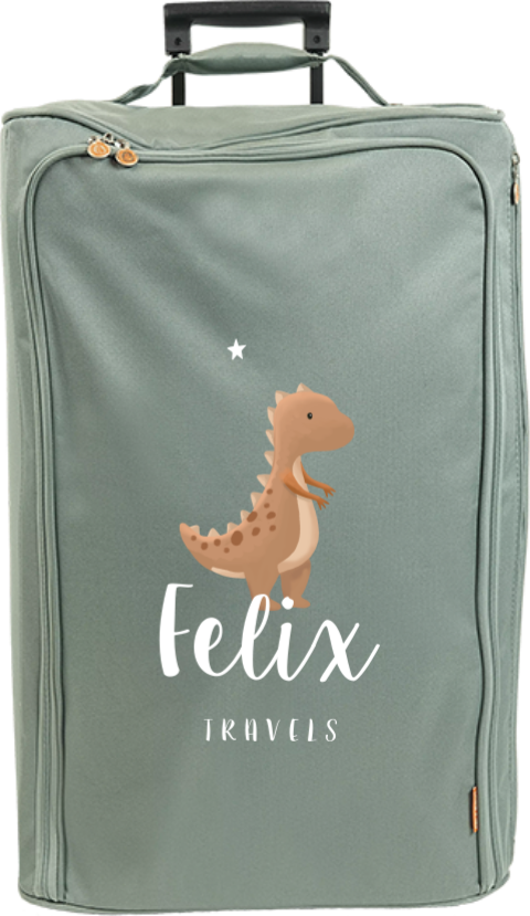 Reisetrolley XL mit Namen und Dino