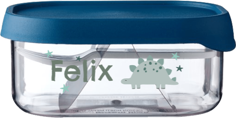 Mepal Fruchtbox mit anpassbarem Namen und  Dino Motiv