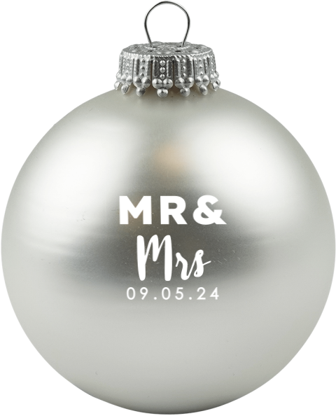 Christbaumkugel Personalisiert - MR & MRS Datum Design