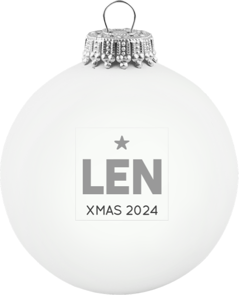 Weihnachtskugel - Personalisiert mit Namen und Weihnachtsmotiv