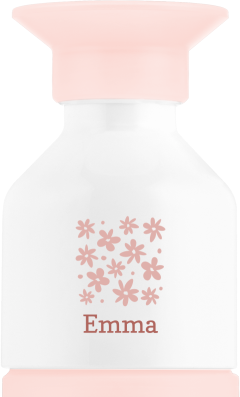 Dopper Edelstahl MINI mit Namen und Blumenmuster 