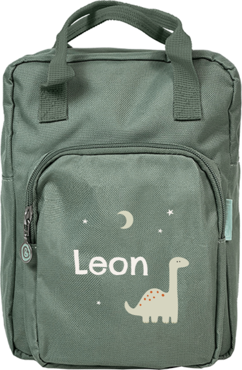 Personalisierbarer Rucksack mit Namen und Dino