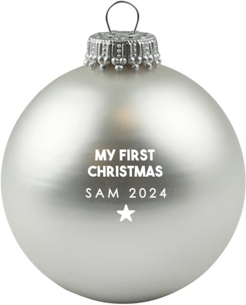 Weihnachtskugel Personalisiert - Erstes Weihnachten mit Namen