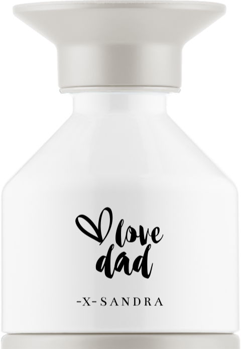 Personalisierte Dopper Thermosflasche zum Vatertag mit schwarzem "Love dad"