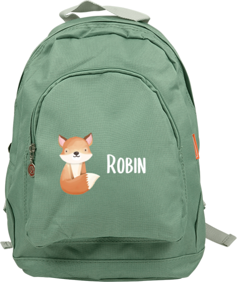 Coole Kindertasche mit Namen und Füchschen