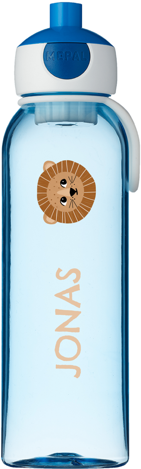 Personalisierte Trinkflasche mit Namen und Löwen