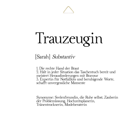Fotofliese für Trauzeugin