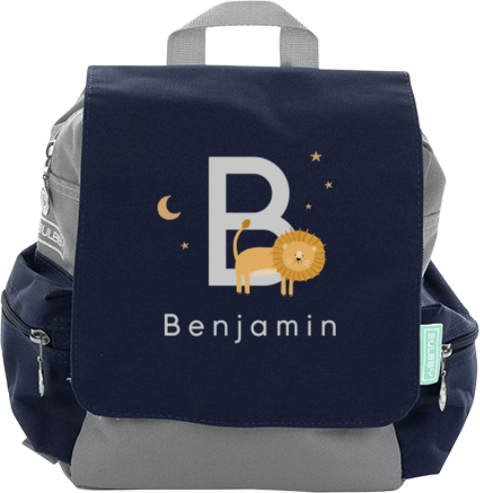 Rucksack mit Löwe, Mond und Sternen