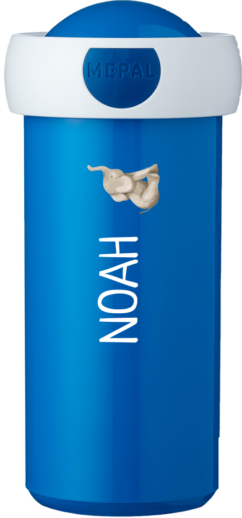 Personalisierte Mepal Campus Trinkflasche mit Namen und Elefant