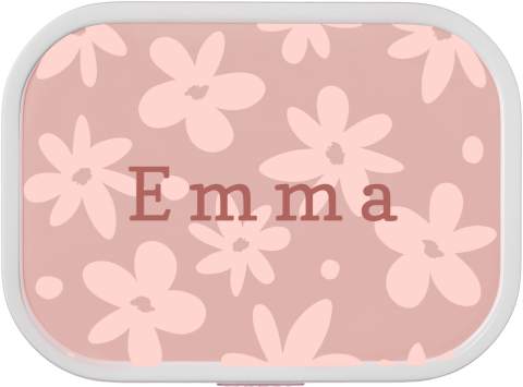 Brotdose personalisierte mit Blumenmotiv