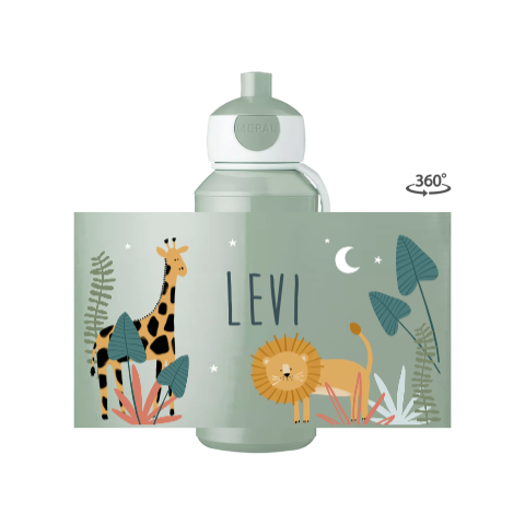 Mepal Trinkflasche rundum personalisiert mit Dschungel-Design