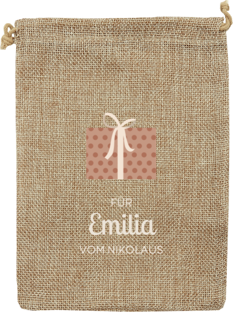 Nikolaussack mit Geschenkbox-Motiv