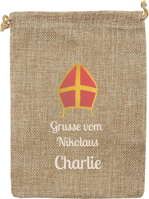 Nikolaussack mit Nikolausmütze