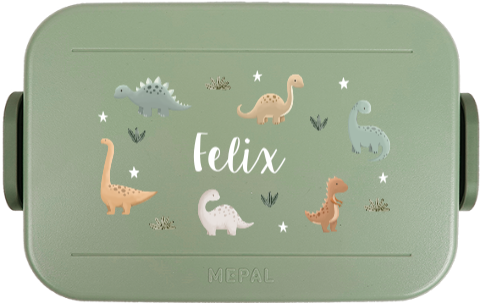 Mepal Brotdose To Go mit Namen, Dinosauriern und Sternen