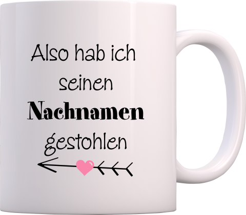 Tasse "Gestohlen" als Geschenk zur Hochzeit