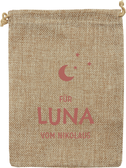 Geschenkesack mit Mond und Sternen