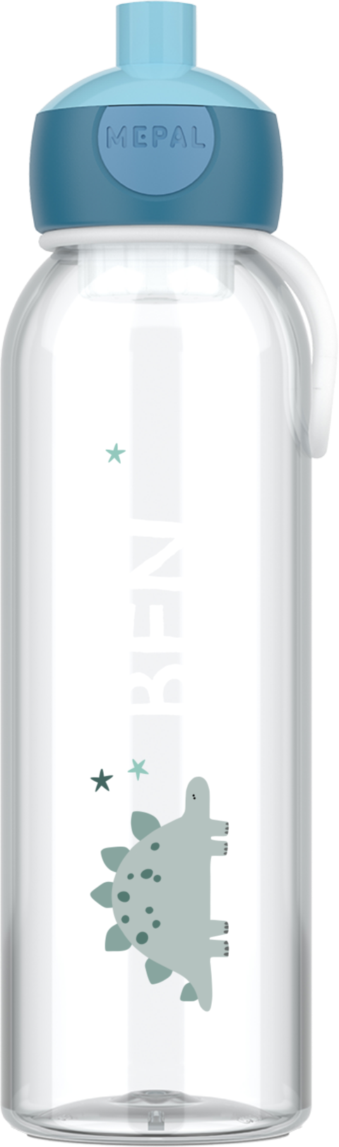 Niedliche personalisierte Flasche mit Namen und Dino