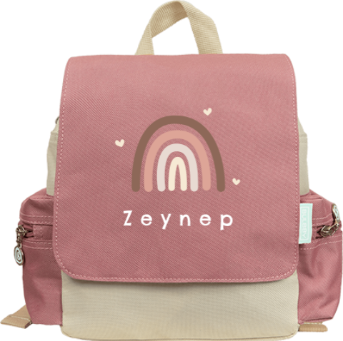 Rucksack Adventure mit mit Namen und Regenbogen