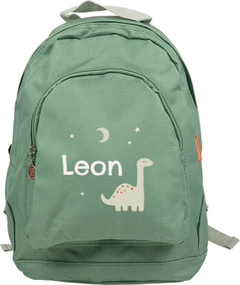 Coole Kindertasche mit Namen und Dino