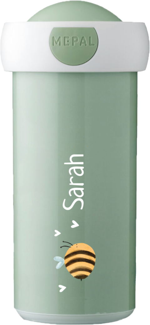 Personalisierte Mepal Campus Trinkflasche mit Namen und froher Biene