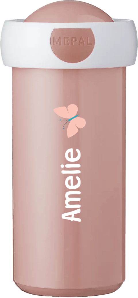 Personalisierte Mepal Campus Trinkflasche mit Schmetterling und Namen