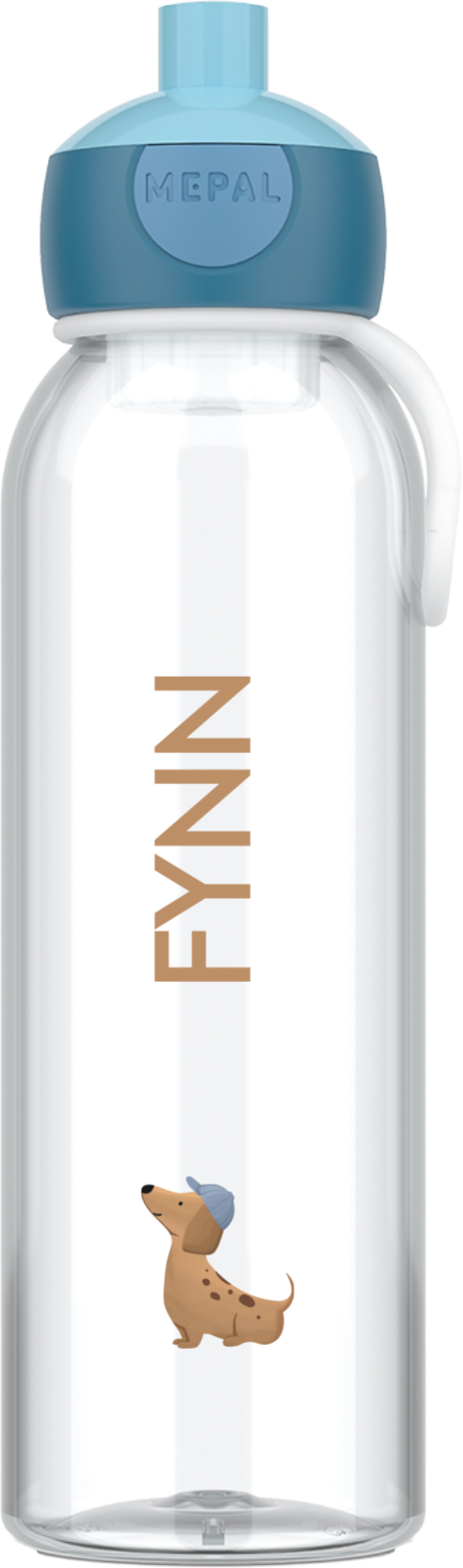 Niedliche Mepal Flasche mit Namen und Dackel