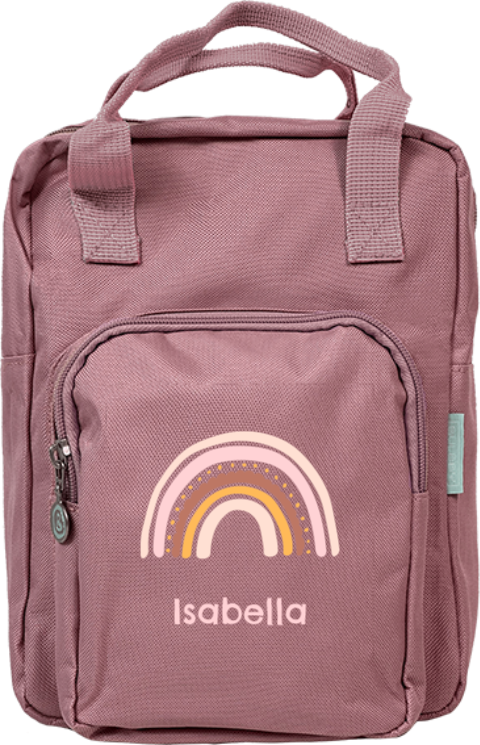  Niedlicher Rucksack mit Namen und Regenbogen