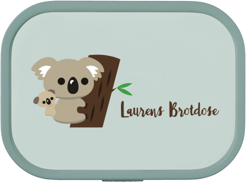Brotbox Mepal Campus mit Name und Koala