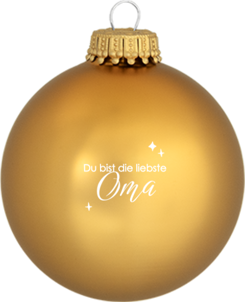 Weihnachtskugel Personalisiert - Für die Liebste Oma mit Namen