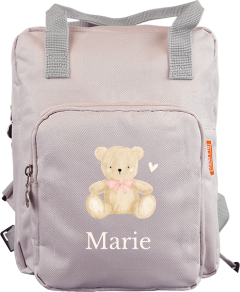 Niedlicher Rucksack mit Namen und Teddy