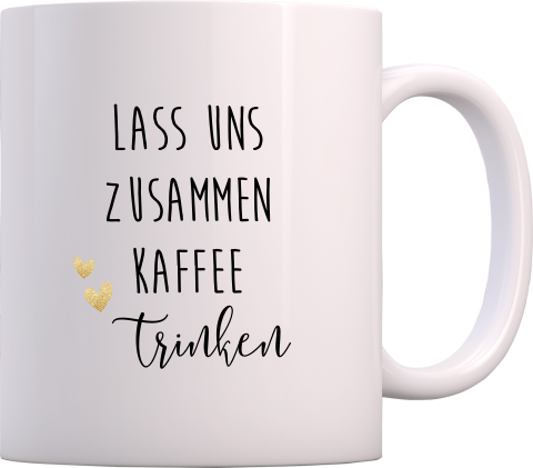 Tasse als Geschenk zur Hochzeit mit romantischem Spruch