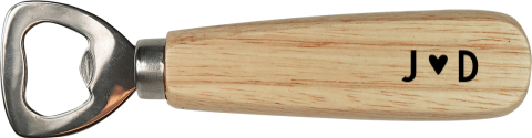 Flaschenöffner mit Initialen