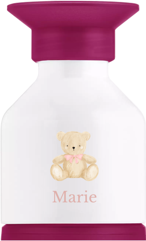 Personalisierte Wasserflasche mit Teddy und Namen