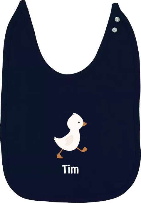 Personalisiertes Lätzchen mit Ente und Namen