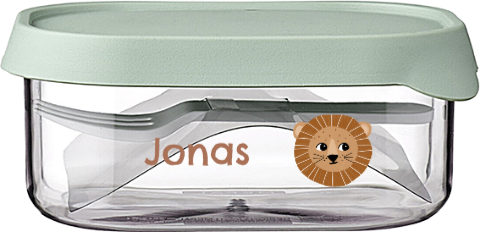 Individualisierbare Snackbox von Mepal mit Löwen Motiv und Namen