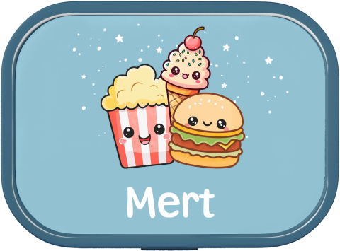 Brotdose personalisierte Mepal mit Fastfood-Design im Kawaii-Stil