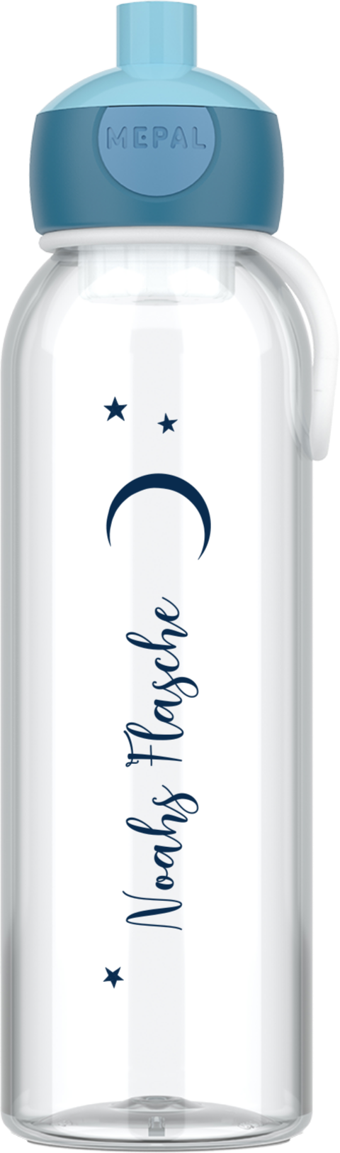Personalisierte Wasserflasche mit Mond und Sternen