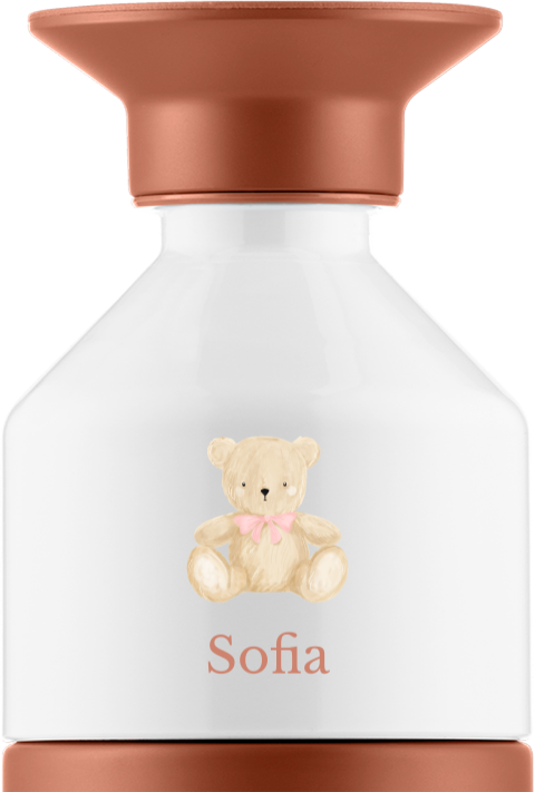 Dopper Thermosflasche mit Namen und sitzendem Teddybär