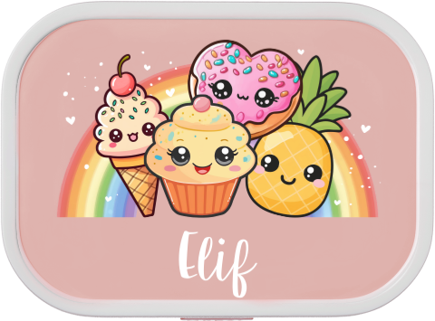 Brotdosen personalisiert mit kawaii Design und Namen