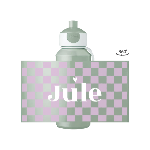 Mepal pop-up Trinkflasche Campus mit karierthem Muster Lila