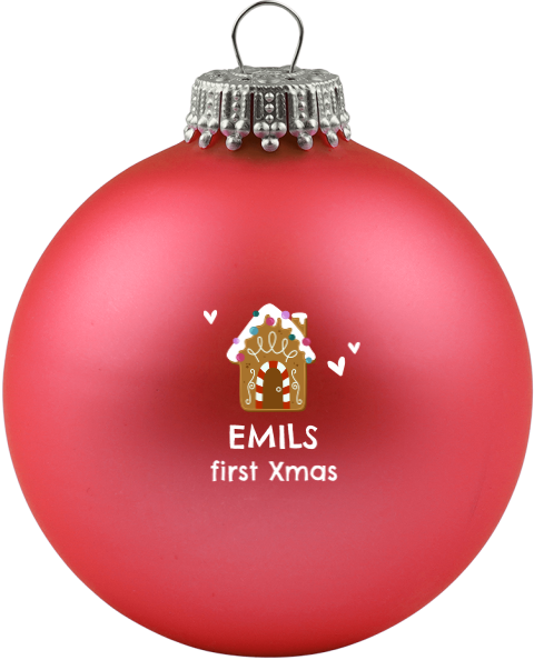 Personalisierte Weihnachtskugel - Erstes Weihnachten mit Namen